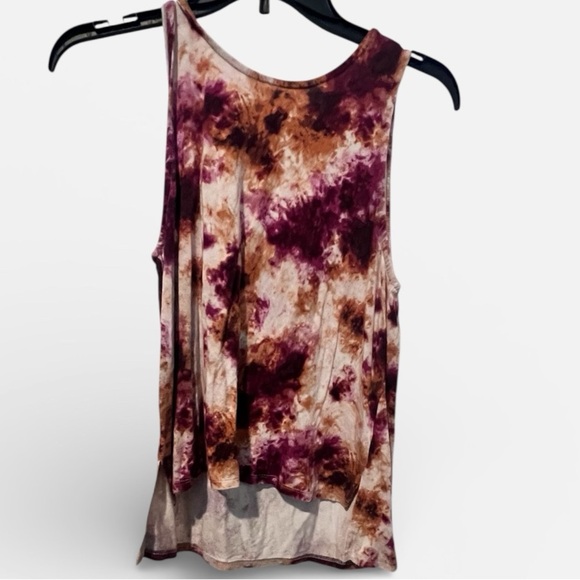 Cato Tops - 5/$25 Cato Tie-Dye High Low Tank Top